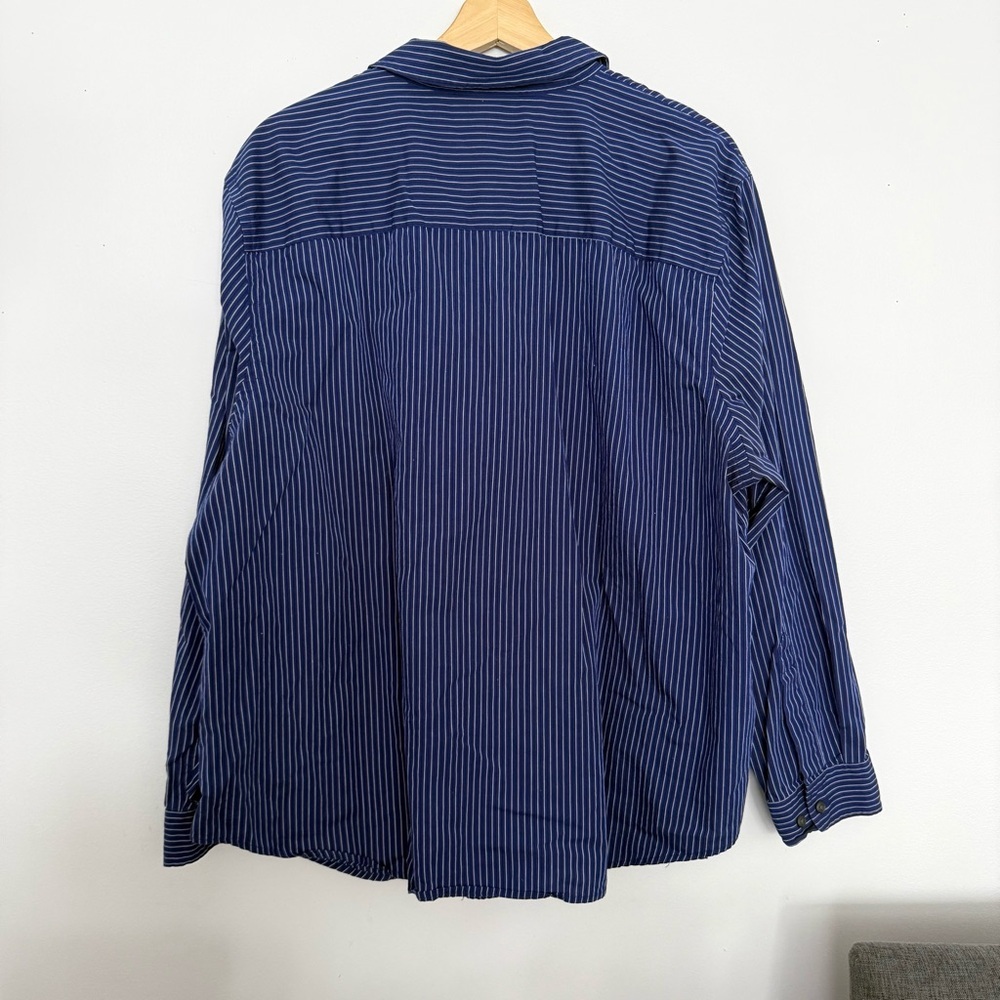 Lauren Ralph Lauren Men's Navy and White Striped Shirt - Picture 3 of 8